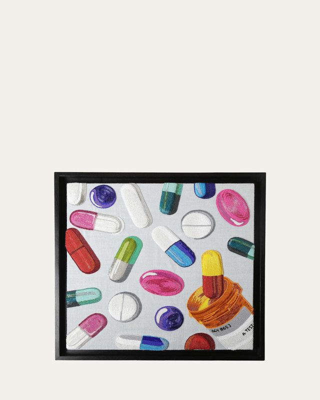 Happy Pills Beaded Wall Art